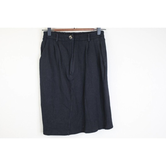 Callahan Knitwear Womens Black Straight Midi Lenght Skirt Size‎ Small Strechable - Picture 1 of 11